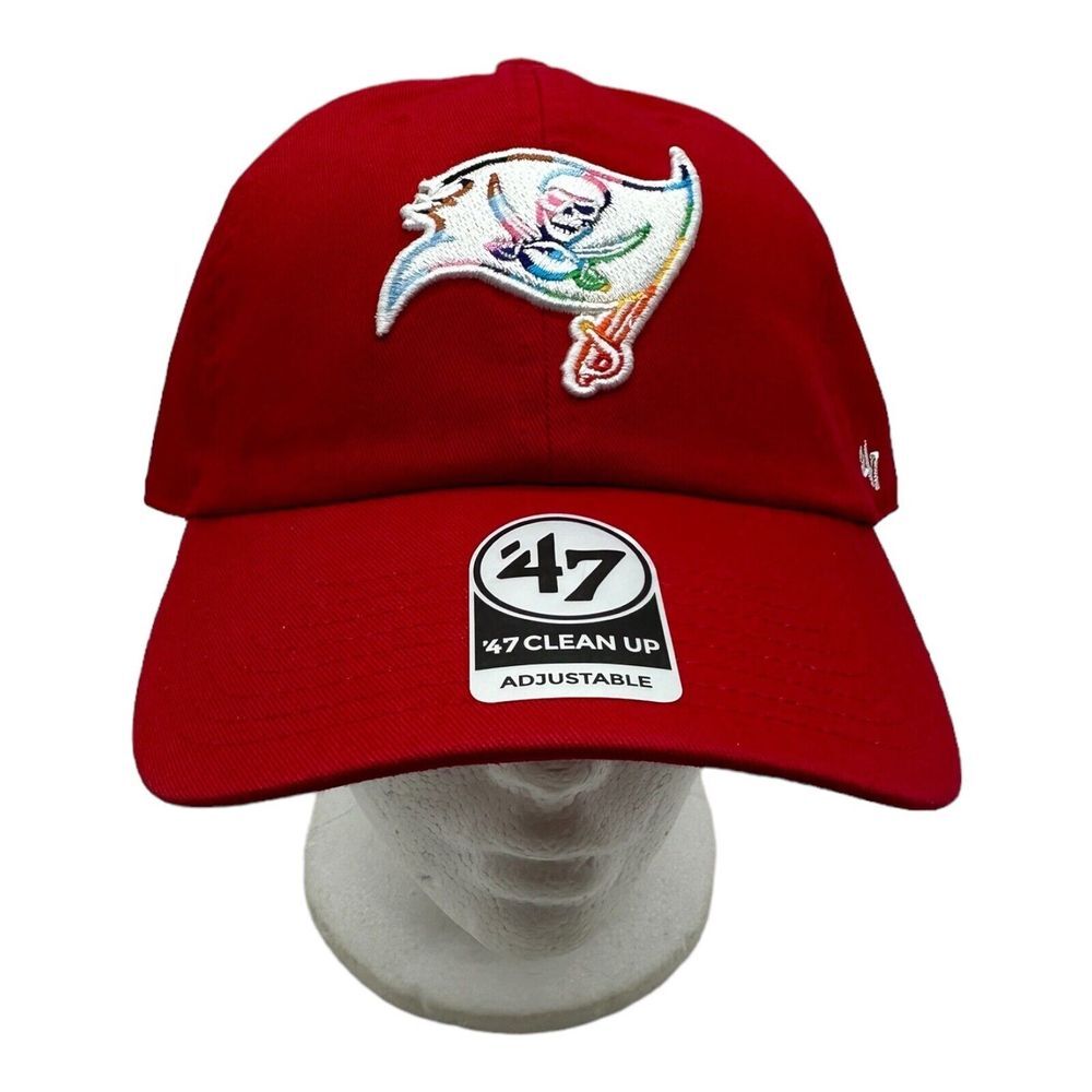 NWT 47 Brand Tampa Bay Buccaneers Pride Red Clean Up Adjustable Hat Cap